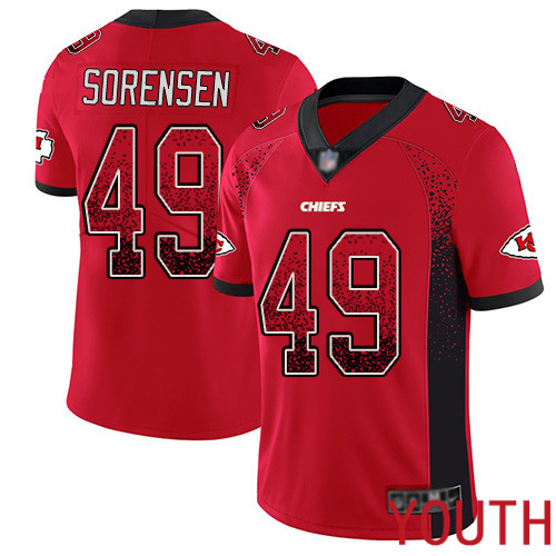 Youth Kansas City Chiefs #49 Sorensen Daniel Limited Red Rush Drift Fashion Nike NFL Jersey->youth nfl jersey->Youth Jersey